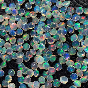 6mm AAA qualité éthiopien opale brillant coupe à facettes en vrac Quartz naturel blanc IGI certifié prix de gros par pièces bijoux - Product Image 1