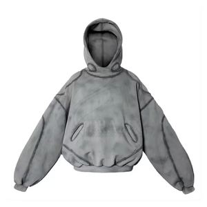Latest Design Oversize Acid Wash Hoodies Custom Winter Street Style Solid Pattern Jersey Cotton Breathable Made Pakistan - Product Image 1