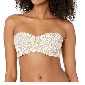 Trendy Women's Custom Logo <b>Bandeau</b> Bikini <b>Top</b> Padded Swimwear for Summer Beach Parties Stretchy Adjustable Pool Size - Product Image 6