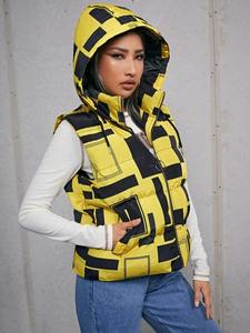 OEM personalizado al aire libre sin mangas chaquetas de color sólido acolchado chaleco acolchado para las mujeres a precios al por mayor - Product Image 3