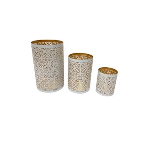 Vente en gros Bougeoir en métal en forme de cylindre fait à la main avec un design vintage pour hôtels et restaurants pour décorations de Noël - Product Image 5