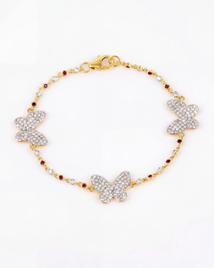 Elegante Pulsera de Diamantes con Diseño de Mariposa, Ideal para el Glamour Cotidiano y Ocasiones Especiales - Product Image 1