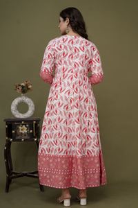 Vestido largo de calidad superior, bordado de secuencia, trabajo lateral, telar manual Dori, fabricante indio - Product Image 2