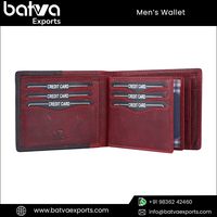 Dompet Pria Berkualitas Terbaik, Desain Jahitan Kulit Katun Vintage Elegan, Lipat Dua, Dilengkapi RFID Protection, Ukuran Pendek untuk Perjalanan, Dapat Disesuaikan