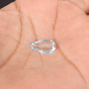 Aigue-marine brésilienne naturelle 17x8mm, taille poire, 2,55 carats, pierre précieuse en vrac pour la fabrication de bijoux, pierre précieuse artisanale - Product Image 6