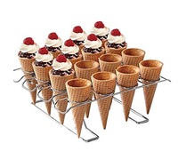 Support de cornet de crème glacée en acier inoxydable meilleure qualité et décoration de table support de cornet de crème glacée en acier de taille personnalisée