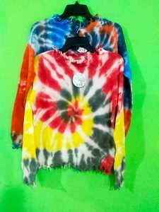 เสื้อสเวตเตอร์ถักแบบผูกย้อมสีสำหรับผู้หญิงเสื้อสเวตเตอร์แฟชั่นลำลองติดป้ายได้ตามต้องการ - Product Image 4