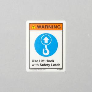 Etiqueta Adhesiva de Seguridad M45, Advertencia de Uso, Gancho de Elevación, Pestillo de Seguridad, Resistente al Calor, Antiarañazos, Impermeable, Maquinaria Industrial - Product Image 1