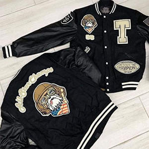 Veste universitaire élégante pour homme pour l'automne et l'hiver, vêtements de mode, coupe ajustée, streetwear inspiré, veste moderne de style lettreman - Product Image 3