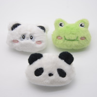 En gros, Appliques et patchs brodés et rembourrés en forme de visages d'animaux en peluche (Panda, Grenouille, Ours) pour vêtements, pinces à cheveux et accessoires de bricolage