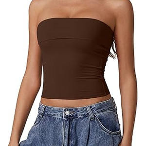 Venta caliente de moda chicas sin mangas Slim Fit Corset 2025 Top camisetas sin mangas para mujeres - Product Image 3