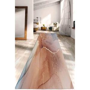 Alfombra de Mármol Marrón Dorado: Alfombra Antideslizante para Cocina, Alfombra Estampada, Alfombra Suave No Tejida - Product Image 4