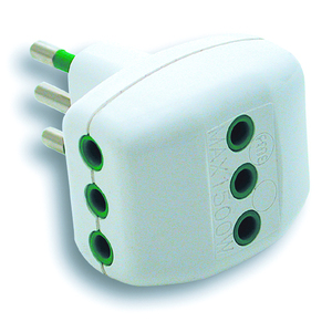 Adattatore Triplo in Blister con Spina 2P+T 10A/3 Prese 10A - Product Image 1