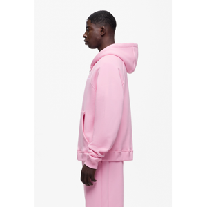 Mens Pastel <b>Pink</b> Full-Zip Custom Logo Hooded Sweatshirt and Matching Pants <b>Tracksuit</b> Trackstar OEM Private Label - Product Image 2