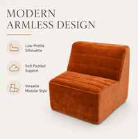 Canapé enroulable moderne et minimaliste de luxe en tissu bouclé, design bulle, pour salon