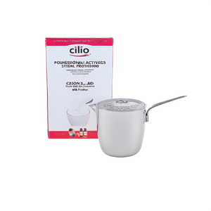 เหยือกตีฟองนมสเตนเลสสตีลขัดเงา Cilio Professional ขนาด 750 มล. อุปกรณ์เสริมสำหรับโต๊ะ ขนาด 11 ซม. 9.5 ซม. - Product Image 3