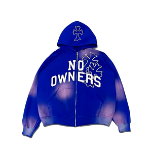 เสื้อมีฮู้ดวินเทจสำหรับผู้ชายเสื้อมีฮู้ดแนวสตรีทพร้อมแสงแดดดีไซน์ตามสั่ง - Product Image 6