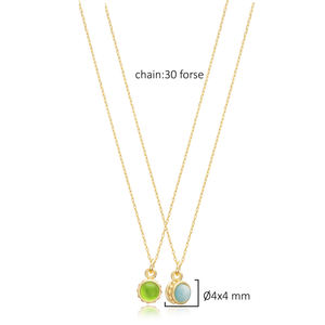 Doble Color bola diseño mujer encanto collar joyería hecha a mano al por mayor 925 joyería de plata esterlina - Product Image 2