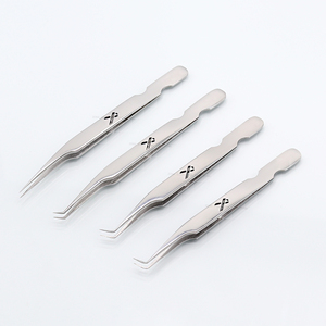 Pinces à cils longues en acier inoxydable durables, best-sellers, avec logo et tailles personnalisables, à pointe fine - Product Image 2