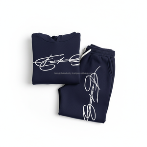 Conjunto de Sudadera con Capucha y Pantalones Deportivos Unisex Estilo Y2K, Ropa Casual de Invierno, 100% Algodón, Impresión Digital, Bordado - Product Image 5