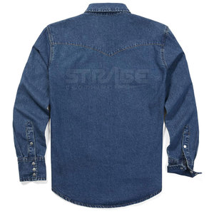 Camisa de Mezclilla para Hombre con Diseño Pulido y Tacto Suave, Estilo Clásico, 100% Algodón, Tejido Transpirable, Textura Suave y Ecológica - Product Image 2