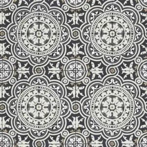 COLE SON PICCADILLY Noir Blanc Rayures Floral Papier Peint 94/8045 Ignifuge Imperméable PVC Moderne Lot 3 Rouleaux pour Usage Ménager - Product Image 1