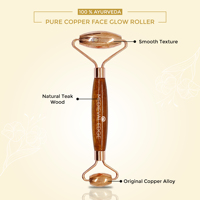 Rouleau facial en cuivre naturel de qualité supérieure Medieval Edge ME-CFR-01, outil de massage du visage, relaxation, anti-âge, amélioration de la peau