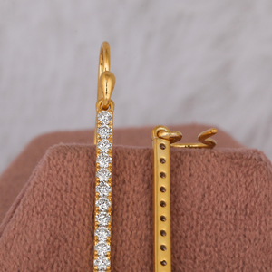 Pendientes de araña de diamantes cultivados en laboratorio de corte redondo, chapados en oro y plata, regalo elegante clásico para mujeres, todas las ocasiones, certificado IGI - Product Image 2