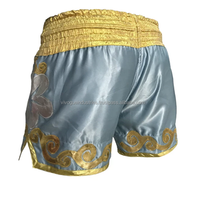 กางเกงชกมวย MMA ผ้าซาตินคุณภาพสูง พิมพ์ลายด้านหน้า ระบายอากาศได้ดี น้ำหนักเบา 220 กรัม สำหรับทุกเพศ เหมาะสำหรับคิกบ็อกซิ่ง มวยไทย - Product Image 1