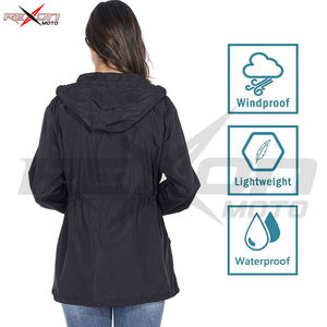 Chubasquero de mezcla de colores para mujer, chaqueta impermeable ligera, cortavientos con capucha - Product Image 6