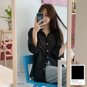 Fabricación profesional Camisa de hombro caído Algodón en Corea Estilo callejero Transpirable Holly camisa transparente - Product Image 6