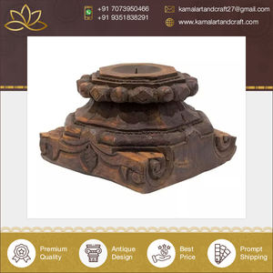 Gran oferta Kamal Art Craft clásico antiguo hierro de madera hecho a mano candelabro exclusivo diseño cónico acabado mate hogar - Product Image 6