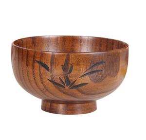 Japanese Acacia Wood Large <b>Soup</b> Ramen <b>Bowl</b> Natural Wooden Salad <b>Bowl</b> <b>Set</b> for Home Hotel Party Serving Handmade Japanese Artisans - Product Image 2