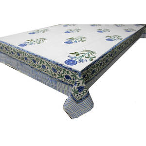 Mantel Rectangular de Algodón 100% con Estampado Floral Hecho a Mano en India, 152*228cm, para Hogar u Hotel, Cubierta de Mesa de Marca, Venta al Por Mayor - Product Image 5