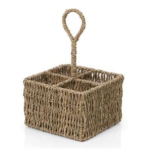 Porte-couverts de restaurant en gros, paniers à ustensiles en herbe de mer de haute qualité, porte-couverts en paille - Product Image 1