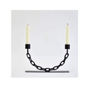 Modern minimalist metal candle holders for tealight taper and pillar candles ideal for home office <b>bedroom</b> decor - Product Image 3
