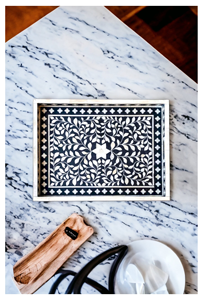 Joyero con incrustaciones de hueso hecho a mano personalizado para bandejas de resina de servicio hechas a mano de lujo atemporales para cocina restaurante comedor - Product Image 2