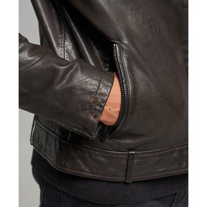 Chaquetas de Cuero de Invierno para Hombre Personalizadas al por Mayor con Parches y Bordados Estilo Vintage Servicio OEM Precio Razonable - Product Image 3