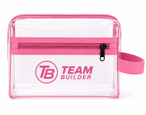 Trousse de Toilette Moderne en Polyester Transparent TEAM BUILDER pour Hommes et Femmes, Organisateur de Cosmétiques de Voyage, Sac de Lavage Suspendu Imperméable avec Fermeture Éclair Durable - Product Image 1