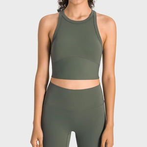 Soutiens-gorge de yoga classiques à dos nageur avec logo personnalisé en gros, ODM/OEM, respirants, pour le sport, la remise en forme, l'entraînement, avec rembourrage anti-choc - Product Image 2