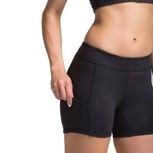 Pantalones cortos deportivos de poliéster para mujer, Shorts de entrenamiento atlético para correr, Fitness, gimnasio, Yoga, color negro, para verano, 2023 - Product Image 3