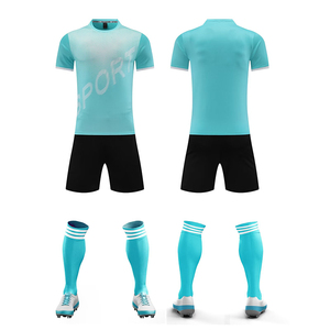 เสื้อฟุตบอลคอวีแขนครึ่งท่อนผ้าโพลีเอสเตอร์100% โลโก้ตามสั่งสไตล์ใหม่ - Product Image 1