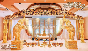 Décoration de scène de mariage sur le thème de l'or royal - Product Image 4