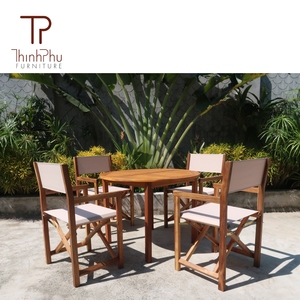 Juego de comedor de silla de director plegable para hoteles, patios, ocio, espacios al aire libre, buena calidad - Product Image 5