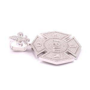 จี้วงกลมทองคำ 14K แบบกำหนดเอง 1187 ชิ้น พร้อมเพชรและจี้ห้อย - Product Image 2