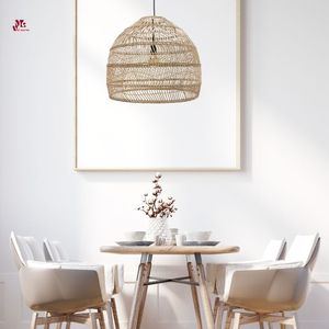 Handmade Natural Rattan & <b>Wicker</b> Pendant <b>Lampshade</b>, Chandeliers Pendant Lights Made in Vietnam - Product Image 2