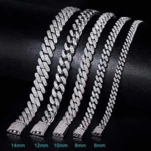 สร้อยข้อมือแฟชั่นฮิปฮอปเพชรเงินสเตอร์ลิง925สำหรับผู้ชายสร้อยข้อมือเพชรมอยส์ซาไนต์สำหรับเป็นของขวัญครบรอบสำหรับทุกเพศ - Product Image 4