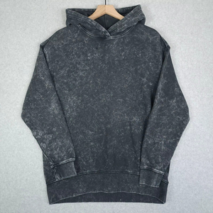 OEM Acid Washed Vintage Wash Sun Faded Blank Hoodie Custom Printing Distressed Heavyweight Cotton Hooded Sweatshirts For Men - Product Image 3