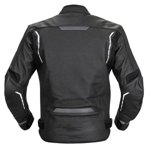 Chaqueta blindada de carreras personalizada para hombre con chaquetas de cuero para moto, chaquetas de cuero para motocicleta, motorista callejero - Product Image 4