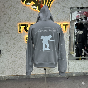 Sweat à capuche avec fermeture éclair à prix abordable, imprimé à bas prix, fabriqué en usine, sweats à capuche pour hommes vente en gros avec étiquette personnalisée - Product Image 4